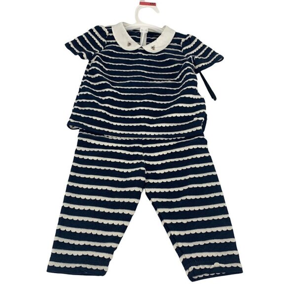 NWT Victoria Beckham for Target Baby Girl Set Bumblebee Colar Stripe Size 6M - Picture 1 of 6